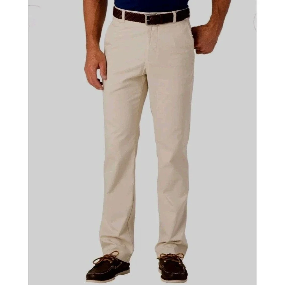 Southern Tide Size 38X33 Pants Skipjack Classic Fit Cotton Blend Khakis Chino - Picture 1 of 12